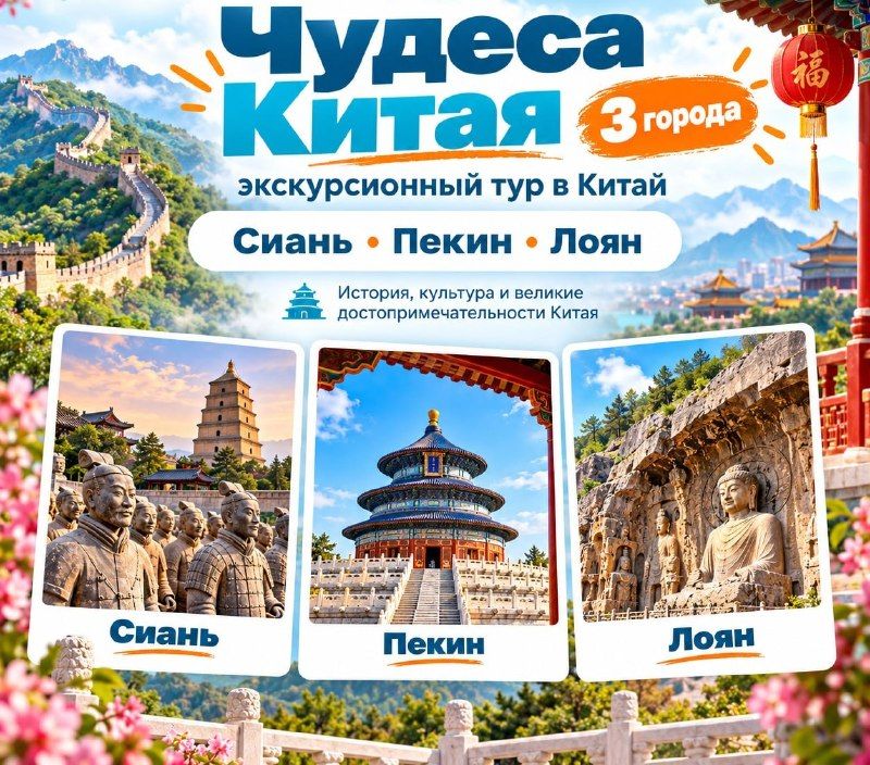 Китай: Сиань – Пекин – Лоян, 8 дней