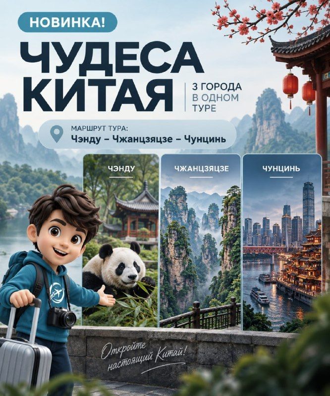 Тур в Китай: Чэнду – Чжанцзяцзе – Чунцин, 8 дней