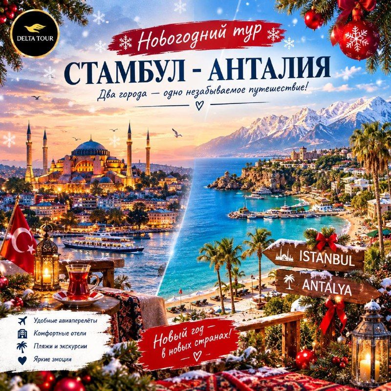 Турция: Стамбул + Анталия — новогоднее путешествие