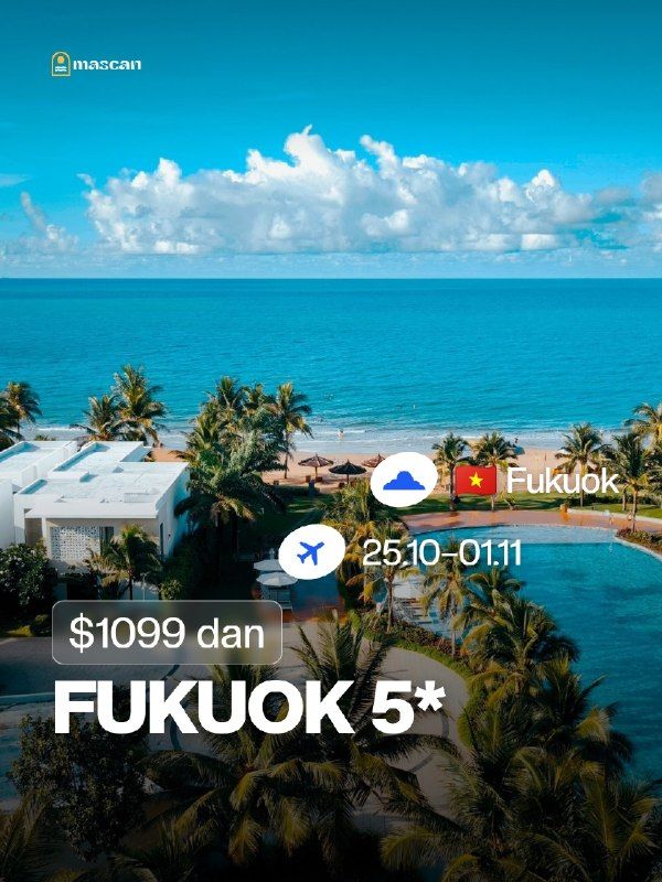 FUKUOK: отдых в отелях 5*, 7 ночей / 8 дней